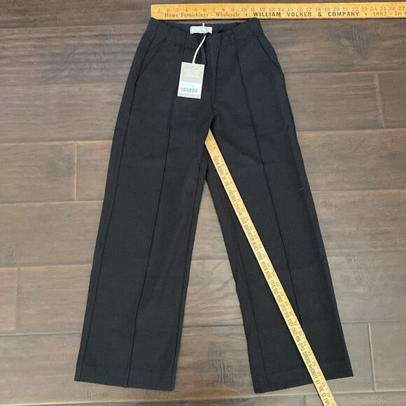 NWT Everlane Women’s The Dream Pant Black Elastic Waist W/ Waistband Size XS - Picture 3 of 9